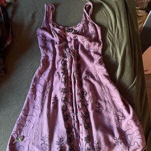 Purple button women’s dress